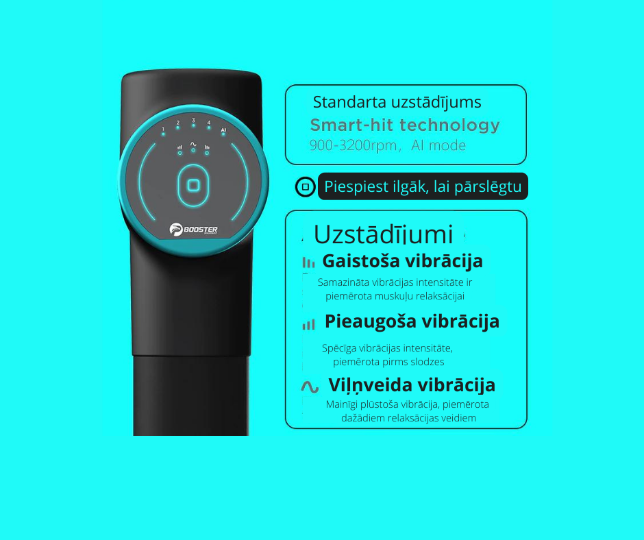 Booster Fitness Pro M212V, Smart-Hit, profesionāla masāžas pistole