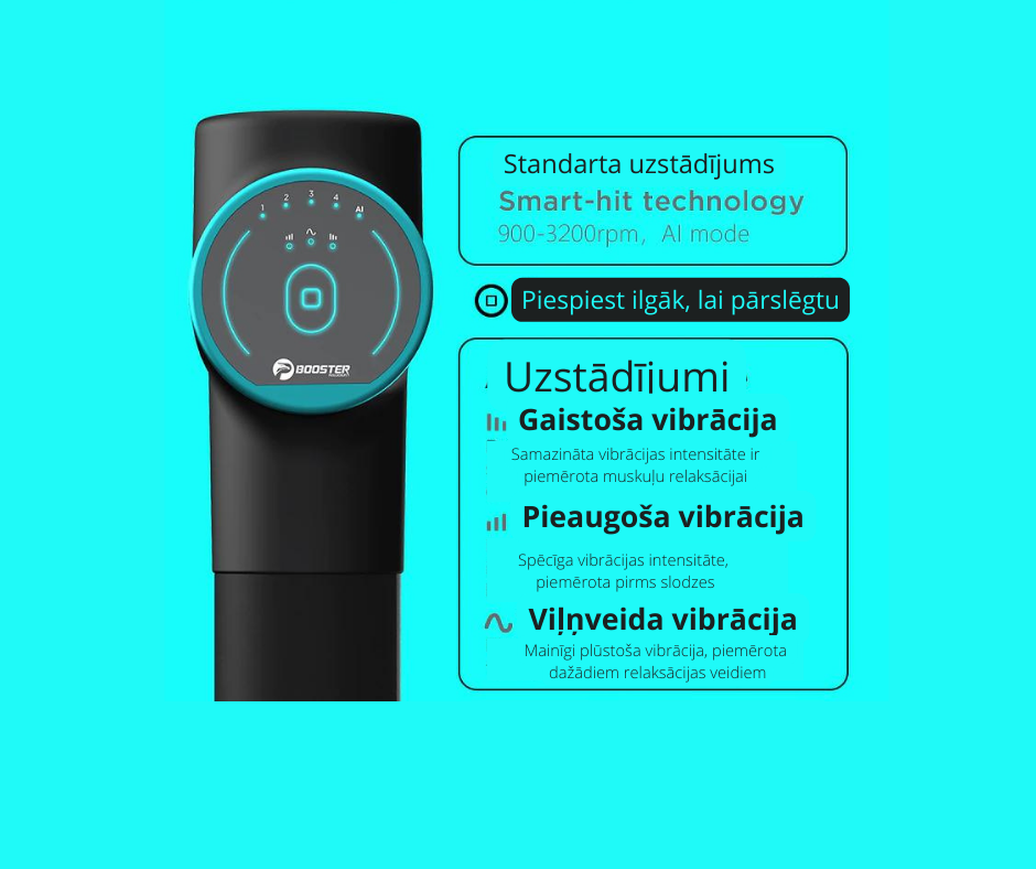 Booster  Lightsaber Smart-Hit Pro, 24V profesionāla masāžas pistole