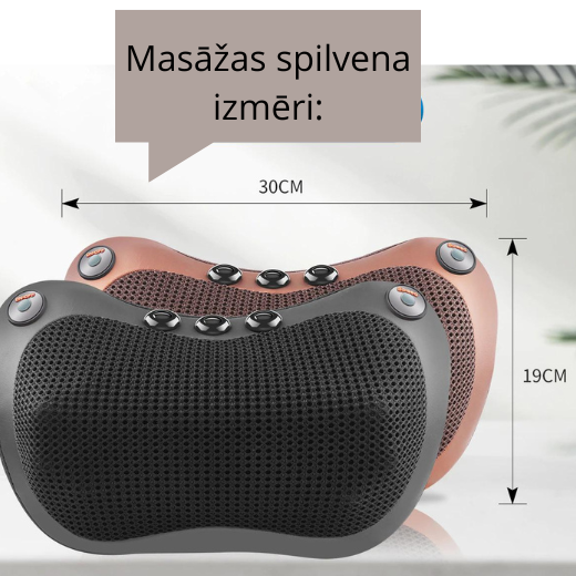 Relaksācijas masāžas spilvens, elektriska sildīšanas, mīcīšanas, shiatsu masāžas ierīce